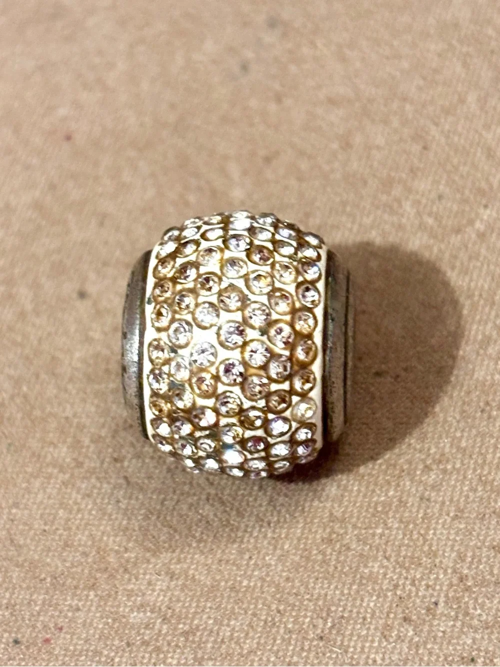 🆕Listing Brighton Cupid’s Kiss Super bead Big! 7 rows pale gold crystals Retired